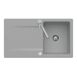 V&B Spüle Siluet 50 m Abl.garn, Exzenter, fossil CeramicPlus