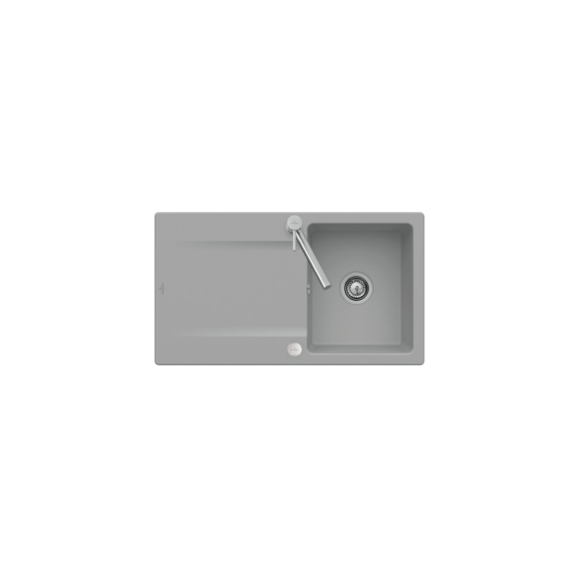 V&B Spüle Siluet 50 m Abl.garn, Exzenter, fossil CeramicPlus ; Villeroy & Boch