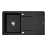 V&B Spüle Siluet 50 m Abl.garn, Exzenter, pure black