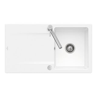 V&B Spüle Siluet 50 m Abl.garn, Exzenter, we alp CeramicPlus