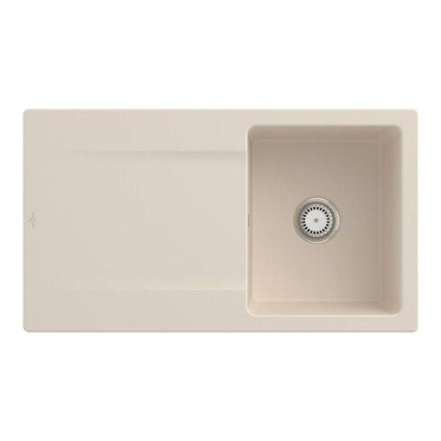 V&B Spüle Siluet 50 m Abl.garn, Hand., ivory CeramicPlus