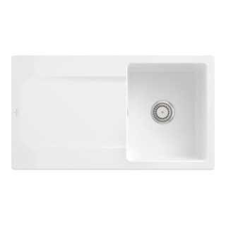 V&B Spüle Siluet 50 m Abl.garn, Hand., sn white CeramicPlus