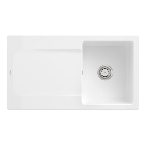 V&B Spüle Siluet 50 m Abl.garn, Hand., sn white CeramicPlus