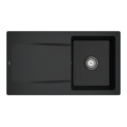 V&B Spüle Siluet 50 m Abl.garn, Handbetätigung, pure black