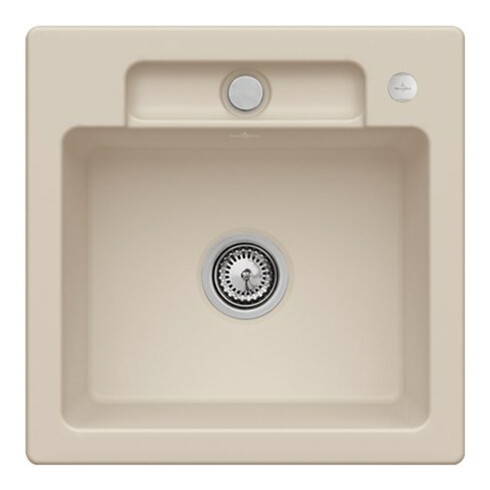 V&B Spüle Siluet 50 S m Abl.garn, Exzenter, almond CeramicPlus