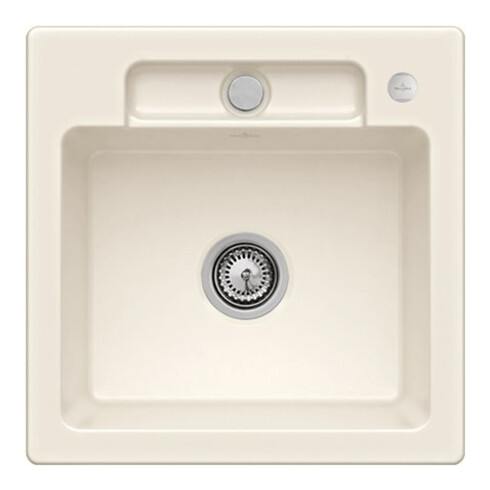 V&B Spüle Siluet 50 S m Abl.garn, Exzenter, crema CeramicPlus