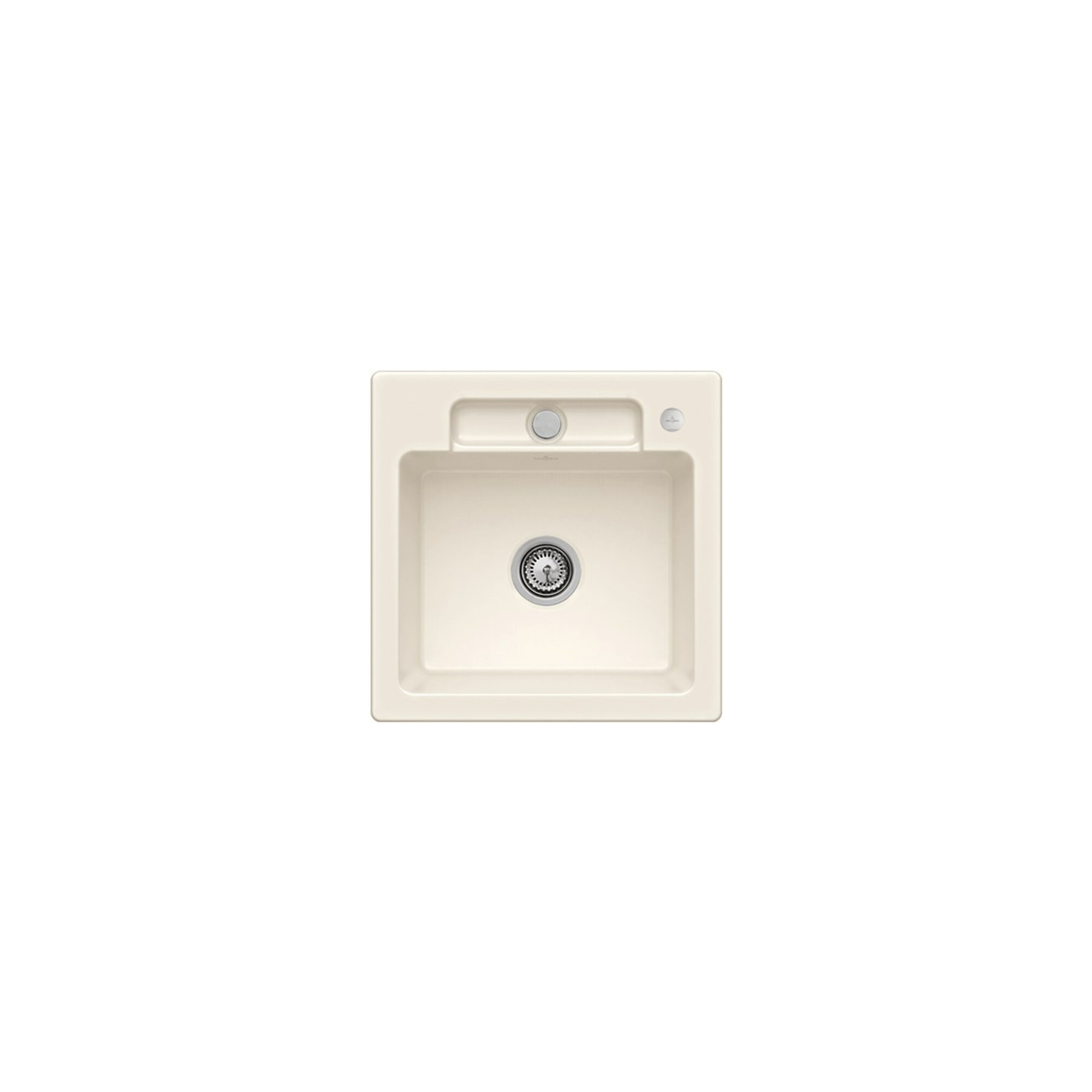 V&B Spüle Siluet 50 S m Abl.garn, Exzenter, crema CeramicPlus ; Villeroy & Boch