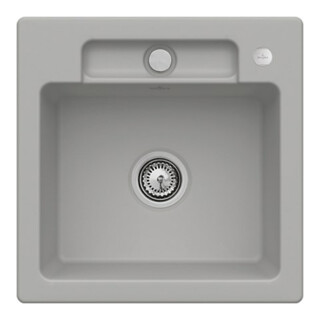 V&B Spüle Siluet 50 S m Abl.garn, Exzenter, fossil CeramicPlus