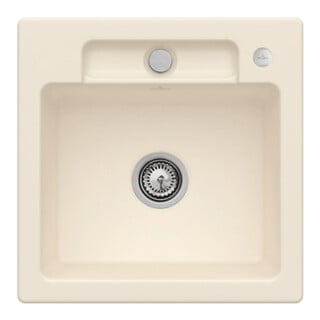V&B Spüle Siluet 50 S m Abl.garn, Exzenter, ivory CeramicPlus