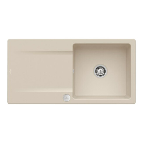 V&B Spüle Siluet 60 m Abl.garn, rd m Exzenter, almond