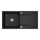 V&B Spüle Siluet 60 m Abl.garn, rd m Exzenter, pure black-1
