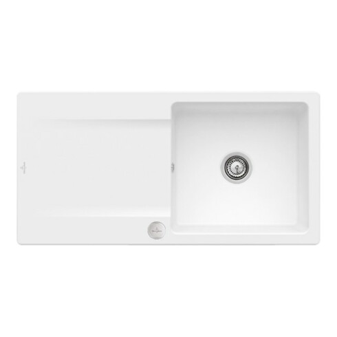 V&B Spüle Siluet 60 m Abl.garn, rd m Exzenter, stone white