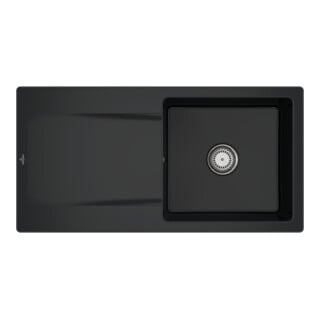 V&B Spüle Siluet 60 m Abl.garn, rd m Hand., pure black