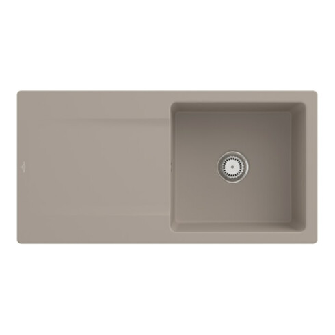 V&B Spüle Siluet 60 m Abl.garn, rd m Handbetätigung, almond