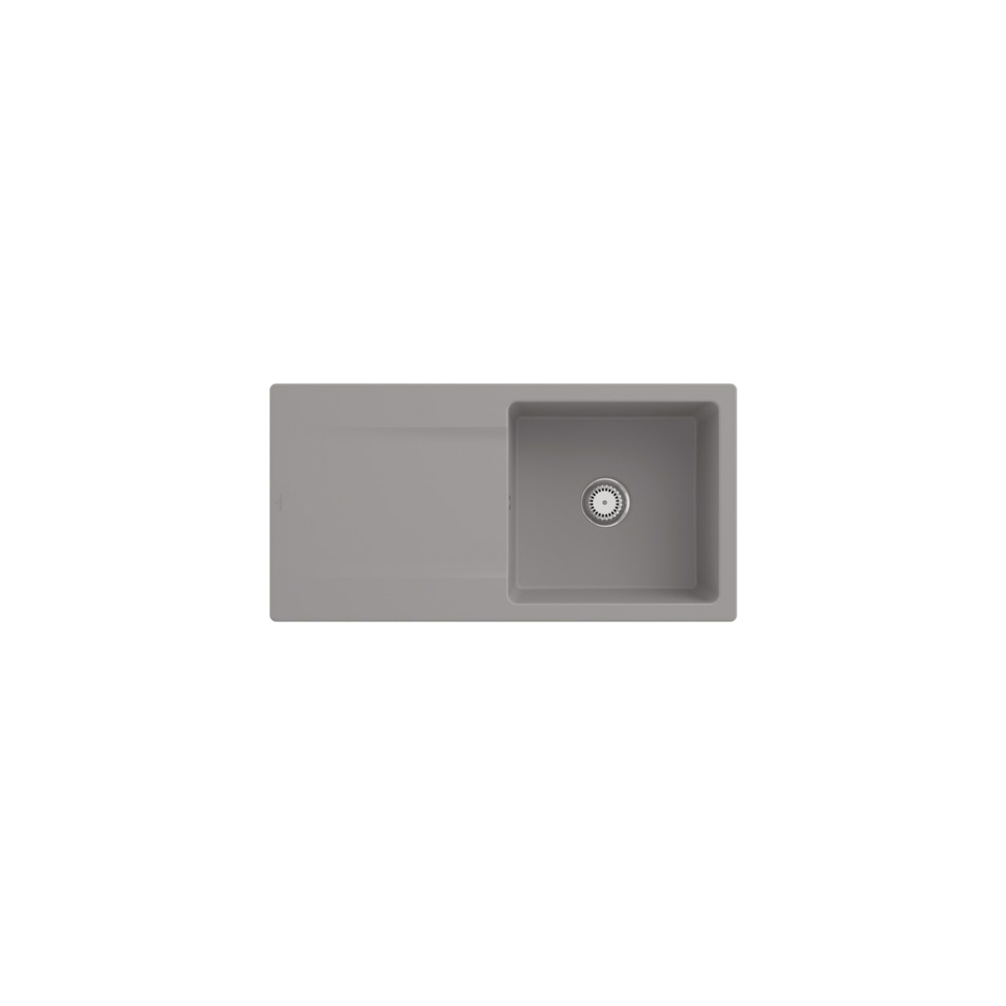 V&B Spüle Siluet 60 m Abl.garn, rd m Handbetätigung, fossil ; Villeroy & Boch