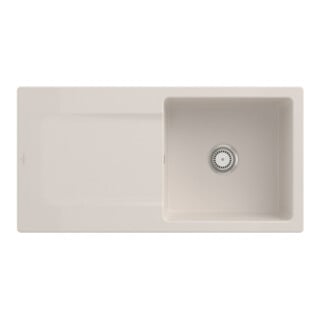 V&B Spüle Siluet 60 m Abl.garn, rd mit Handbetätigung, crema