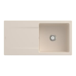 V&B Spüle Siluet 60 m Abl.garn, rd mit Handbetätigung, ivory