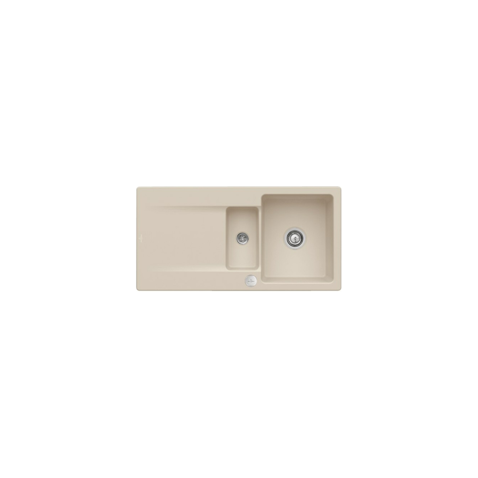 V&B Spüle Siluet 60 R m Abl.garn, rd m Exzenter, almond C-plus ; Villeroy & Boch