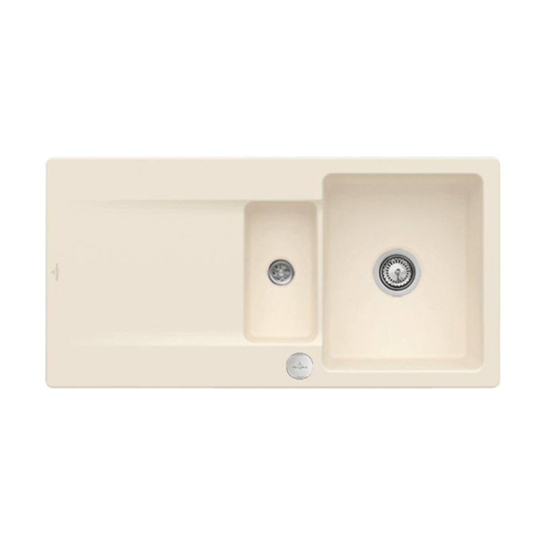 V&B Spüle Siluet 60 R m Abl.garn, rd m Exzenter, ivory C-plus
