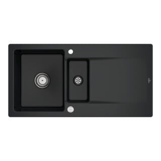 V&B Spüle Siluet 60 R m Abl.garn, rd m Exzenter, pure black
