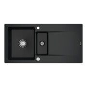 V&B Spüle Siluet 60 R m Abl.garn, rd m Exzenter, pure black