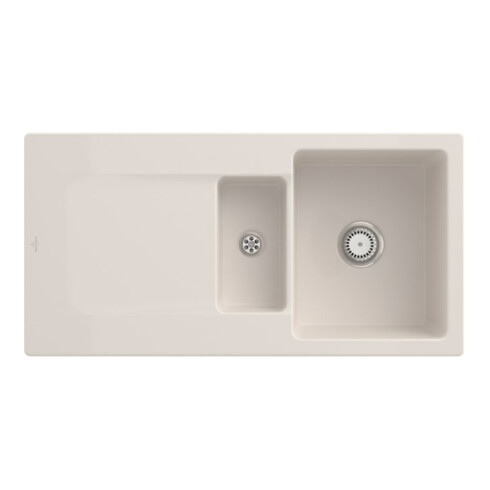 V&B Spüle Siluet 60 R m Abl.garn, rd m Hand., crema C-plus