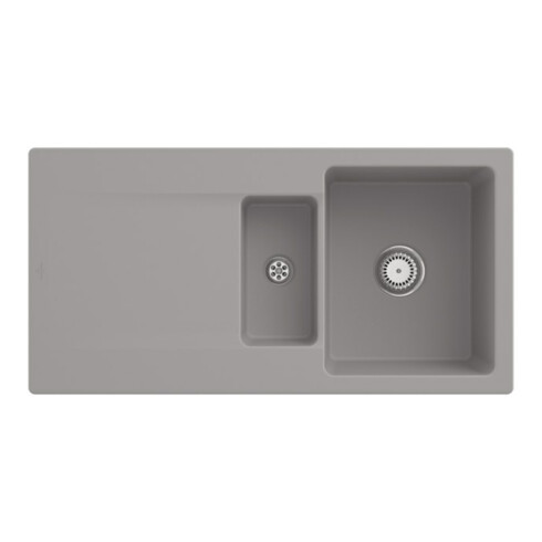 V&B Spüle Siluet 60 R m Abl.garn, rd m Hand., fossil C-plus
