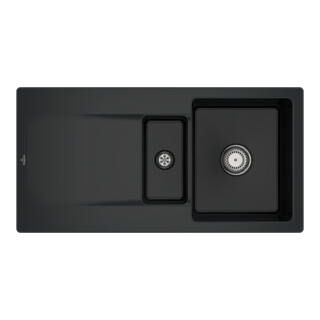 V&B Spüle Siluet 60 R m Abl.garn, rd m Hand., pure black