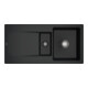 V&B Spüle Siluet 60 R m Abl.garn, rd m Hand., pure black-1