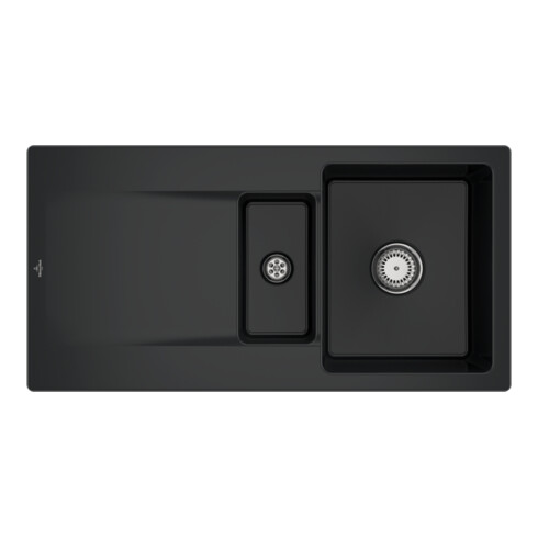 V&B Spüle Siluet 60 R m Abl.garn, rd m Hand., pure black