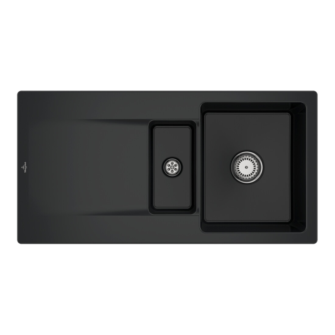 V&B Spüle Siluet 60 R m Abl.garn, rd m Hand., pure black