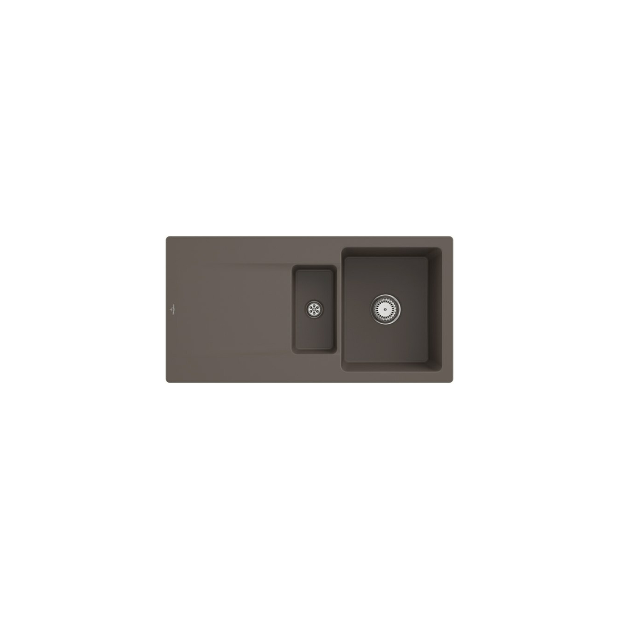 V&B Spüle Siluet 60 R m Abl.garn, rd m Hand., timber C-plus ; Villeroy & Boch