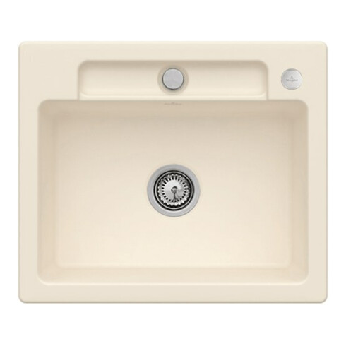 V&B Spüle Siluet 60 S m Abl.garn, rd m Exzenter, ivory C-plus