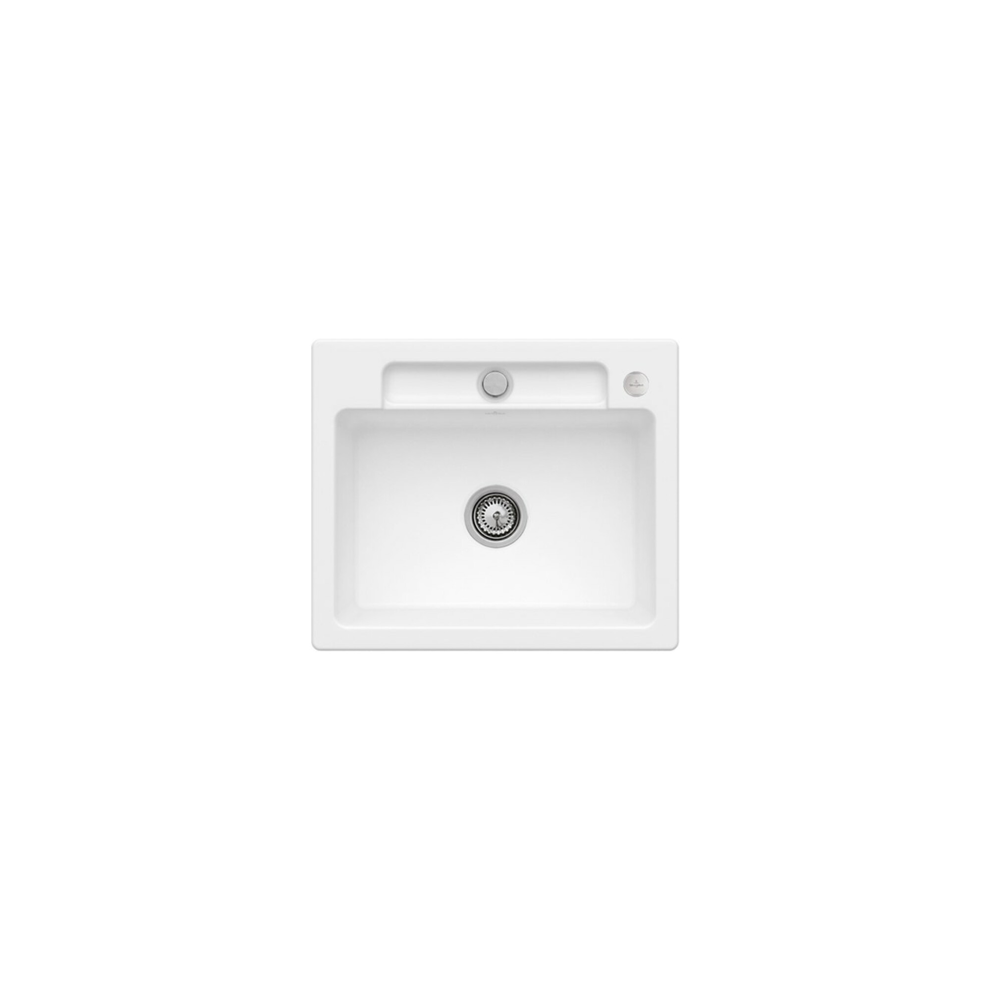 V&B Spüle Siluet 60 S m Abl., rd m Exzenter, st. wh. C-plus ; Villeroy & Boch