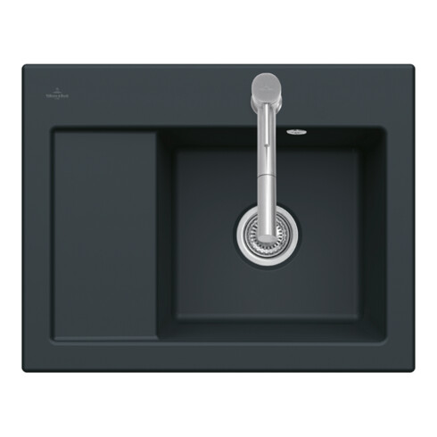 V&B Spüle Subway 45 Compact Einbauspüle links, pure black
