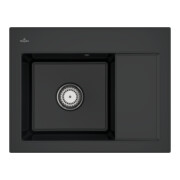 V&B Spüle Subway 45 Compact li, m Abl.garn, Hand., pure black