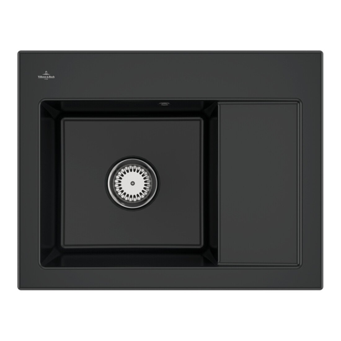 V&B Spüle Subway 45 Compact li, m Abl.garn, Hand., pure black