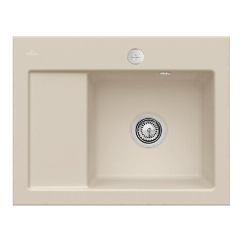 V&B Spüle Subway 45 Compact re, m Abl.garn, Exzenter, almond C-plus