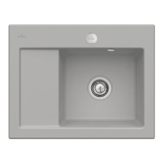 V&B Spüle Subway 45 Compact re, m Abl.garn, Exzenter, fossil C-plus