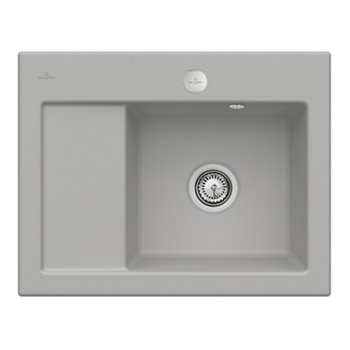 V&B Spüle Subway 45 Compact re, m Abl.garn, Exzenter, fossil C-plus