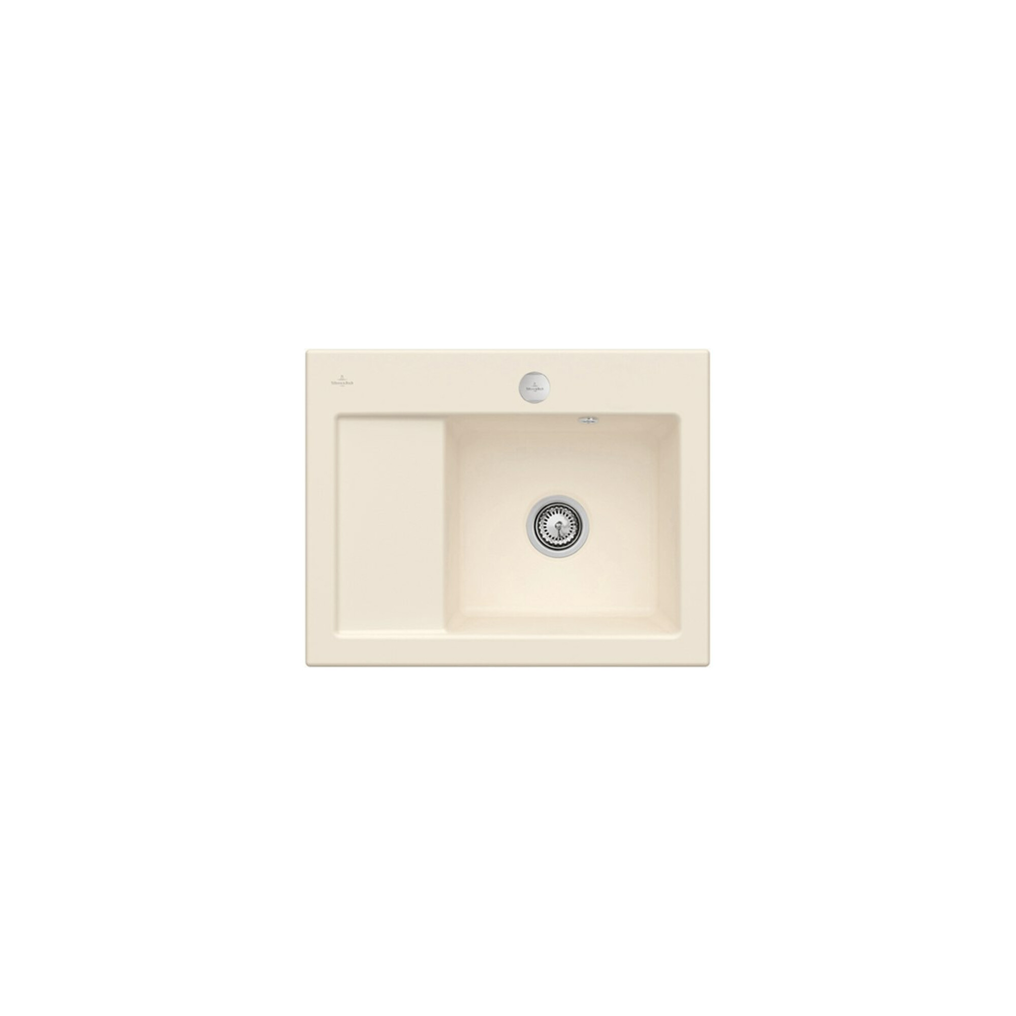 V&B Spüle Subway 45 Compact re, m Abl.garn, Exzenter, ivory C-plus ; Villeroy & Boch