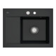 V&B Spüle Subway 45 Compact re, m Abl.garn, Exzenter, pure black-1