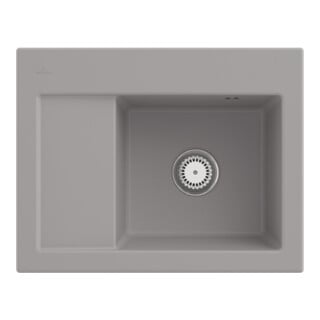 V&B Spüle Subway 45 Compact re, m Abl.garn, Hand., fossil C-plus