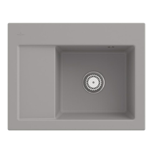 V&B Spüle Subway 45 Compact re, m Abl.garn, Hand., fossil C-plus