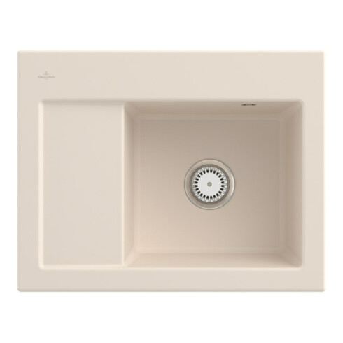 V&B Spüle Subway 45 Compact re, m Abl.garn, Hand., ivory CeramicPlus