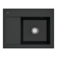 V&B Spüle Subway 45 Compact re, m Abl.garn, Hand., pure black-1