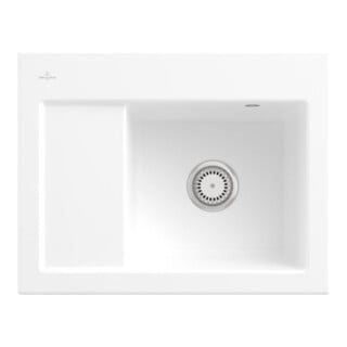 V&B Spüle Subway 45 Compact re, m Abl.garn, Hand., st. wh. C-plus