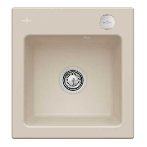 V&B Spüle Subway 45 XS m Abl.garn, Exzenter, almond CeramicPlus