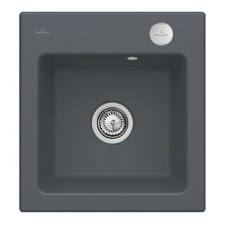 V&B Spüle Subway 45 XS m Abl.garn, Exzenter, gra CeramicPlus