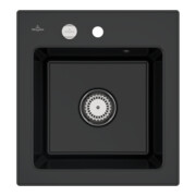 V&B Spüle Subway 45 XS m Abl.garn, Exzenter, pure black